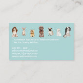 ターコイズホワイト小型犬グルーマー 名刺 (裏面)