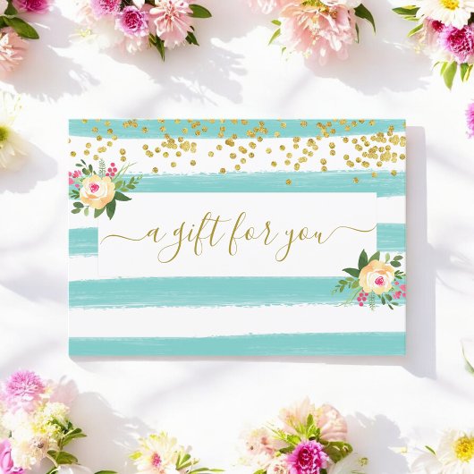 ターコイズホワイト金ゴールド商品券