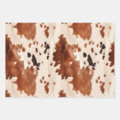 ターコイズホワイト金ゴールド牛革 ラッピングペーパーシート (正面2)