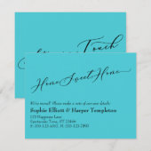 ターコイズホームエレガントスイートホーム新しいアドレスカード ノートカード (正面/裏面)