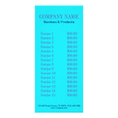 ターコイズボヘミアンナパターンヨガインストラクター ラックカード (裏面)