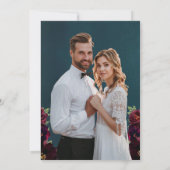 ターコイズボルドージュエルトーンフォトセーブザデート3 招待状 (裏面)