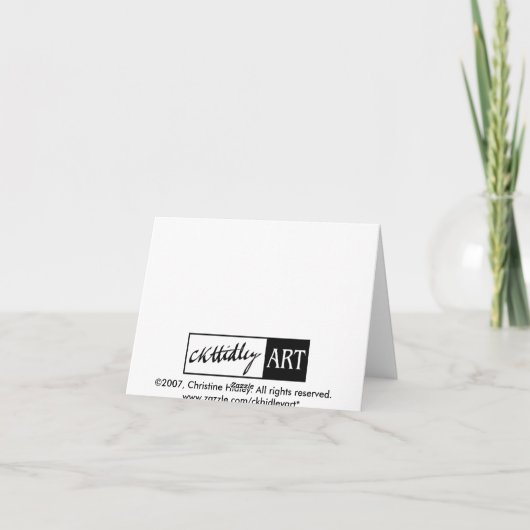 ターコイズボールNotecard カード (裏面)