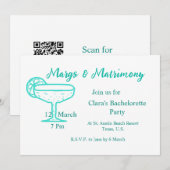 ターコイズマグス＆マトリモニー テキーラグラス バチュラー 招待状 (正面/裏面)