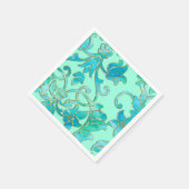 ターコイズマスクの色の背景 スタンダードカクテルナプキン (角)