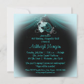 ターコイズマスク スウィート16 マスカレードパーティー 招待状 (裏面)