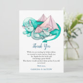 ターコイズママと眠るベビードラゴンありがとう サンキューカード (スタンド正面)