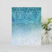 ターコイズマンダラスクラップブック作りクラフト紙 (スタンド正面)