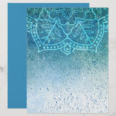 ターコイズマンダラスクラップブック作りクラフト紙 (正面/裏面)