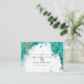 ターコイズマーブルウォーター色Geode裸足Bride™ 名刺 (スタンド正面)
