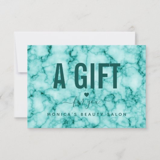 ターコイズマーブルエレガントトレンディー美しいサロン (正面)