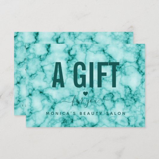 ターコイズマーブルエレガントトレンディー美しいサロン (正面/裏面)