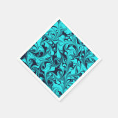 ターコイズマーブル スタンダードカクテルナプキン (角)
