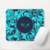 ターコイズマーブル マウスパッド (マウス)