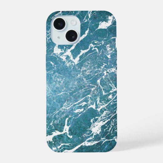 ターコイズマーブル iPhone 15ケース (裏面)