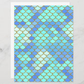 ターコイズマーメイドはかりで測スクラップブック紙 (正面/裏面)