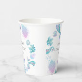 ターコイズマーメイドをテーマにした誕生日パーティー 紙コップ (左)