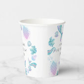 ターコイズマーメイドをテーマにした誕生日パーティー 紙コップ (右)