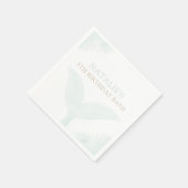 ターコイズマーメイドガールバースデーパーティー スタンダードカクテルナプキン (角)