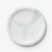 ターコイズマーメイドガールバースデーパーティー ペーパープレート (正面)