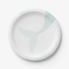 ターコイズマーメイドガールバースデーパーティー ペーパープレート