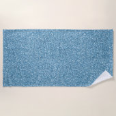 ターコイズマーメイドグリッター ビーチタオル (正面)