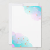 ターコイズマーメイド誕生日アンダーザシーパーティー 招待状 (裏面)