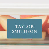 ターコイズミニマルテラコッタ名前をカスタムするスクール ラベル (貼付)