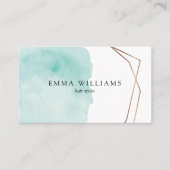 ターコイズミニマルモダンリストウォーター色 名刺 (正面)