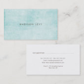 ターコイズミニマル動揺してアポイントメントカード 予約カード (正面/裏面)