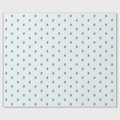 ターコイズミニマル花包み紙 ラッピングペーパー (フラット)