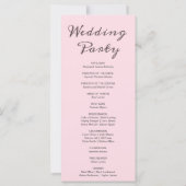 ターコイズムーンフェイズソフトピンク結婚式 プログラム (裏面)