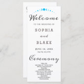 ターコイズムーンフェイズホワイト結婚式 プログラム (正面/裏面)