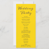 ターコイズムーンフェイズ金ゴールド結婚式 プログラム (裏面)