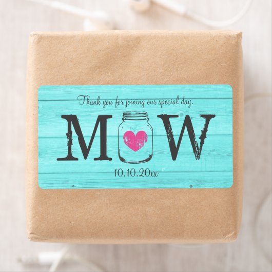 ターコイズメイ結婚ンジャーのウォーターボトルのラベル ラベル (インサイチュ)