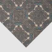 ターコイズメタルデザイン切り離し背景 薄葉紙 (詳細)