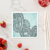 ターコイズメンディモチーフ紙ナプキンス スタンダードカクテルナプキン (インサイチュ)