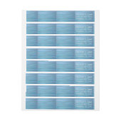 ターコイズメール |青いティール(緑がかった色)の静かな水の筆遣い ラップアラウンドラベル (シート)