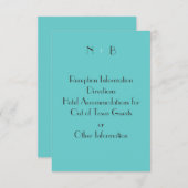 ターコイズモダンエンクロージャカード エンクロージャーカード (正面/裏面)