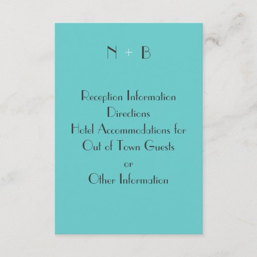 ターコイズモダンエンクロージャカード エンクロージャーカード (正面)