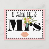 ターコイズモダンシャルトリュースダマスクウェディング ポストカード (裏面)