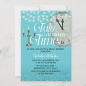 ターコイズモダンタールアズオールドアスタイムブライダルシャワー 招待状 (正面)