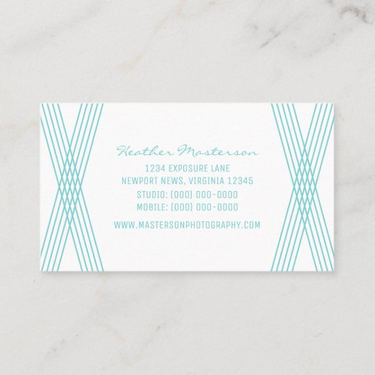 ターコイズモダンデコ名刺 名刺 (裏面)