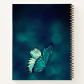 ターコイズモダンバタフライノート ノートブック (裏面)