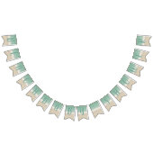 ターコイズモダンビーチベビーシャワーのバンティングフラグ バンティングフラッグ (全)