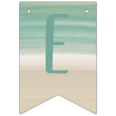 ターコイズモダンビーチベビーシャワーのバンティングフラグ バンティングフラッグ (第2の旗)