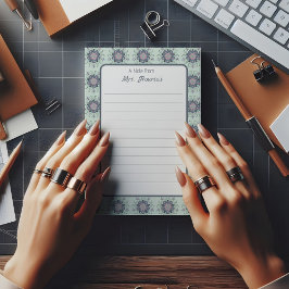 ターコイズモダンピンクフローラマンダラドードレス ポストイット