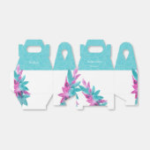 ターコイズモダンピンク熱帯抽象芸術花 フェイバーボックス (折り畳みなし)