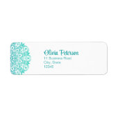 ターコイズモダンマンダラアドレス ラベル (正面)