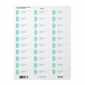 ターコイズモダンマンダラアドレス ラベル (フルシート)